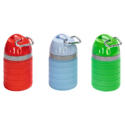 Beeztees Trinkflasche Kae Silikon für Hunde, 330-550ml, zusammenklappbar, bunt - Bild 1 von 3