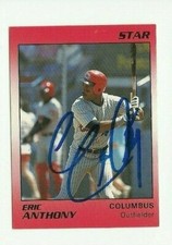 Eric Anthony 1990 Star Columbus Mudcats signed auto autographed card