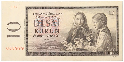 Socialist Czechoslovakia - BANKNOTE - 10 Korun Crowns 1960 - Orava - Children Cover