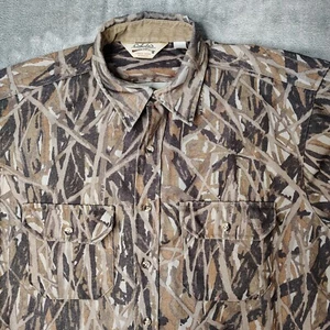 Vintage Cabelas Shirt Mens XL Brush Camo TM Polyester Lining Hunting Made in USA - Picture 1 of 13