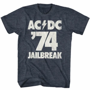ACDC 74 Jailbreak Men's T Shirt Official Metal Band Merch - Picture 1 of 5