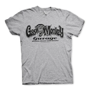 Gas Monkey Garage T-Shirt GMG Logo Fast N Loud Heather Grey New Official - Picture 1 of 4