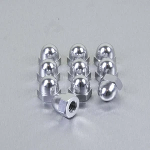 Ecrou dome Aluminium M8 (Din 1587) Pack x 10 Argent - Picture 1 of 1