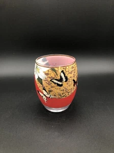 Goebel Artis Orbis Joanna Charlotte vetro porta lantern glass lilies red 10.5cm - Picture 1 of 6
