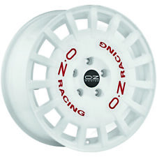 ALLOY WHEEL OZ RACING RALLY RACING 7X17 5X100 RACE WHITE RED LETTERING W01A FQ4
