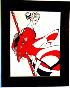 "JAPANESE ANIME / MANGA ART" (ARTIST: SIOUX) ~(11" X 14")~ *BLACK MATTING* #239 - Picture 1 of 8