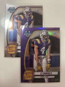 2024 Bowman U Chrome CJ Daniels #/399 Purple Color Match SP Refractor & 150 LSU - Picture 1 of 2