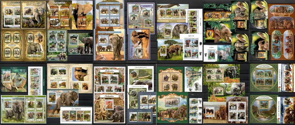 ELEPHANTS Wild Animals African fauna 52 sheets Collection [3] 2016-2018 #CNA176 - Image 1 of 1
