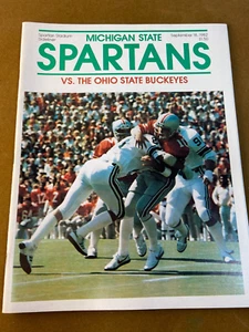 Vtg. MICHIGAN STATE SPARTANS vs OHIO STATE BUCKEYES Football program 1982 - Picture 1 of 8