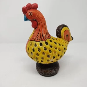 Vintage Folk Art Hahn Keramik Bank 1970er Jahre Retro KEIN Bodenstopper - Bild 1 von 7