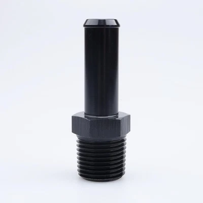Adaptador de montaje de barra de manguera de 1/2" NPT macho a 5/8" recto aluminio negro ajuste para... Foto 1 de 4