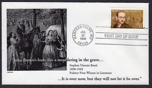 1998 Writer STEPHEN VINCENT BENET (Scott 3221) - CARS INC. FDC TD550 - Picture 1 of 1