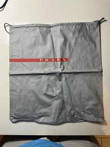 PRADA Sacchetto antipolvere con coulisse portaoggetti vinile grande 14x13 autentico design - Foto 1 di 4