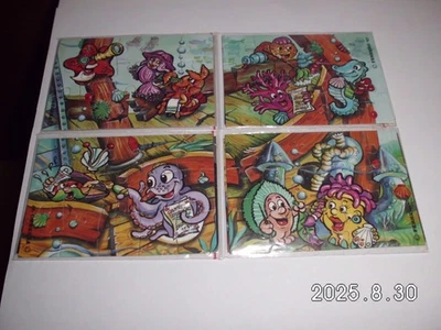 Ü-Ei Deutschland, Puzzle Komplettsatz,, Aqualand ", 4 Stück, + je ein Bpz.,! - Bild 1 von 2