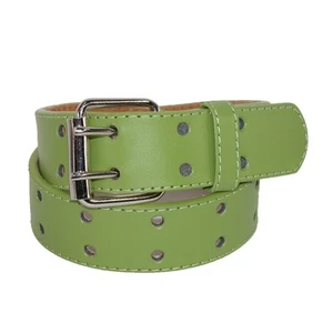 CTM Kids' 1 Inch Wide Leather Two Hole Jean Belt - Picture 1 of 14