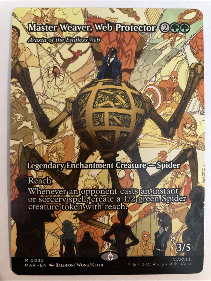 Spider-Man Magic The Gathering Eternal-Legal Borderless Master Weaver 0032 MAR - Image 1 of 1