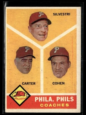 1960 Topps Ken Silvestri/Dick Carter/Andy Cohen EX/MT Set Break #466 - Image 1 of 2