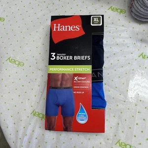 3 Pack Hanes Men's XL Performance Stretch X-Temp Cooling Boxer Briefs Underwear - Picture 1 of 6