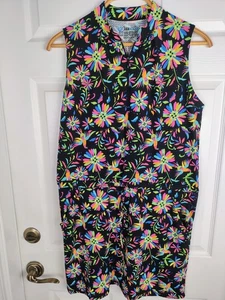 IBKUL Damen Gr. M Tropical Print Tunnelzug Kleid Mehrfarbig UPF 50+ Kühlend - Bild 1 von 6