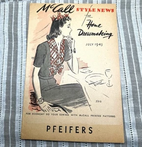 Vintage McCall's Style News July 1943 Pfeifers Little Rock I Arkansas - Picture 1 of 3