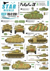 Star Decals 1/35 Panzer Pz.Kpfw.IV Ausf.H & J Normandy & France Part 1 35c1261 - Picture 1 of 2