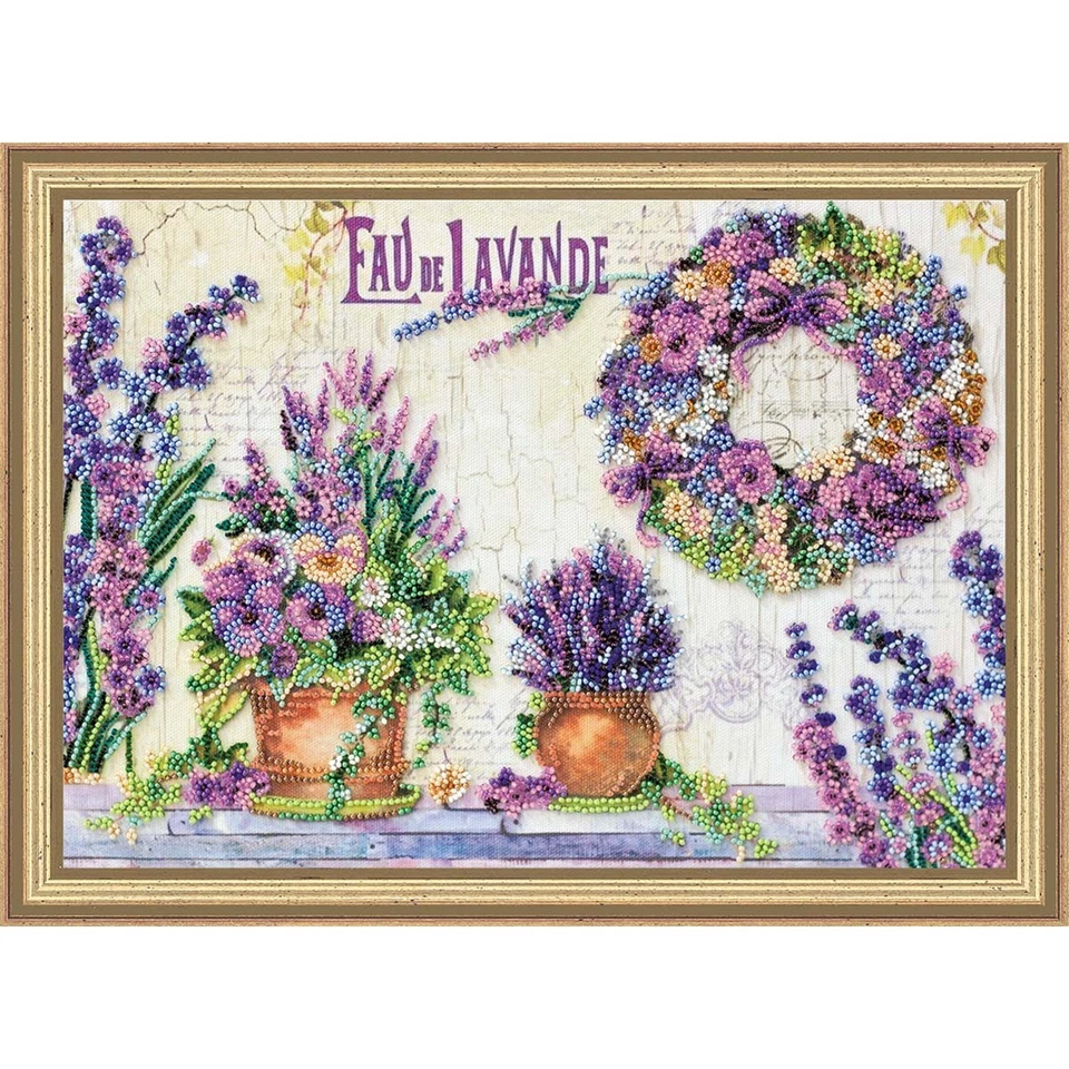 Abris Art Lavender Chantilly Bead Embroidery Kit - Image 1 of 1