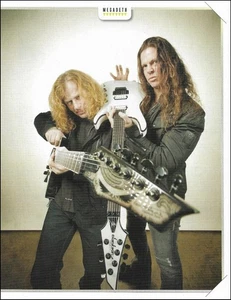 Megadeth Dave Mustaine Chris Broderick Signature guitar pin-up photo - Picture 1 of 3