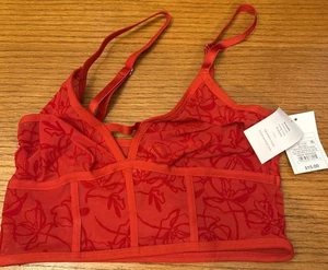 Sexy Bralette Rojo Auden Suave Sin Forro Línea Larga Talla Pequeña - Imagen 1 de 6