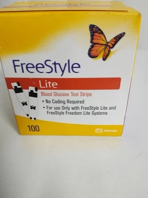 Freestyle Lite Blood Glucose Test Strips - 100 Count - Image 1 of 2