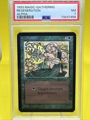 MTG ~ Alpha Graded ~ Regeneration ~ PSA 7 NM Vintage Magic The Gathering - Image 1 of 2