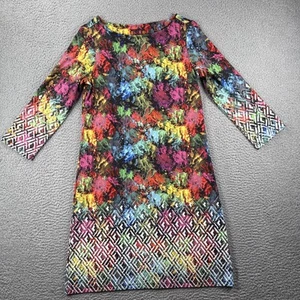 Isle by Melis Kozan Dress Womens XS 3/4 Sleeve Lightweight Stretchy Artsy Boho - Picture 1 of 13