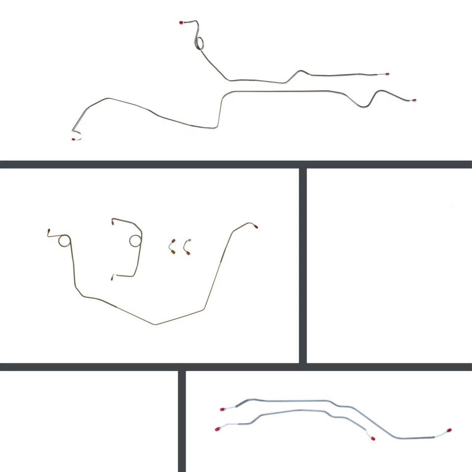 Kit completo de línea de freno prebenado Malibu 1982 acero inoxidable Foto 1 de 1