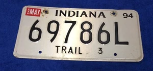 1994 Indiana Trail 3 License Plate, 69786L - Picture 1 of 2