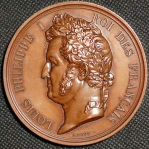 France Medal Louis-Philippe Ier Agrandissement du port du Havre 1844 Paris - Picture 1 of 2