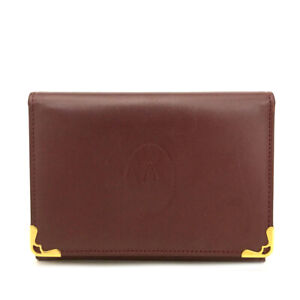 Cartier Leather Card Case Holder  /R5582