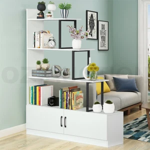 5 Tier Ladder Bookshelf Bookcase Storage Cube Rack Cabinet Display Shelf Unit - Picture 1 of 11