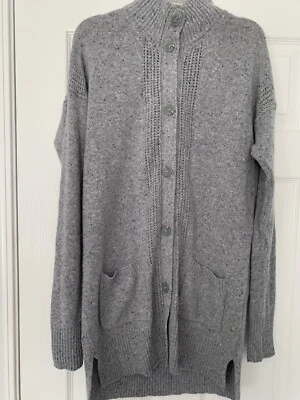 Cárdigan Suéter Royal Robbins Talla M Abotonado Gris Moteado Lana Merino Mujer Foto 1 de 4