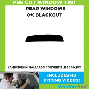 For Lamborghini Gallardo Conv. 2004-11 Pre Cut Window Tint 0% Blackout Film - Picture 1 of 10