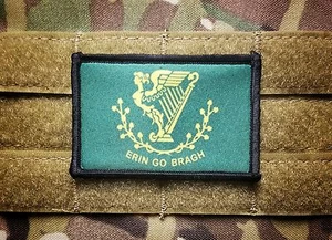 Ireland ERIN GO BRAGH 2x3" Green Hook Backed Tactical Patch Celtic - Picture 1 of 2