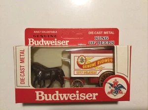 1979 Budweiser Lledo Die Cast Metal Horse Pulled City Delivery White Truck - Picture 1 of 2