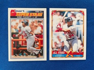 1990 Topps Kmart Ames Superstars All Stars Kirby Puckett MLB Twins (2 Card Set)