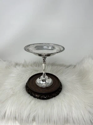 FB Rogers Margaret Rose серебро утяжеленный пьедестал конфеты блюдо 6-1/2» 208G - Изображение 1 из 4