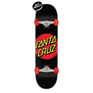 Santa Cruz Classic Dot Super Micro Factory Complete Skateboard Black 7.25" - Picture 1 of 2