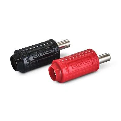DS18 1/0-GA to 1/4-GA Amp Input Reducers with Offset Stub & Silicone Cover, Pair - Image 1 of 4