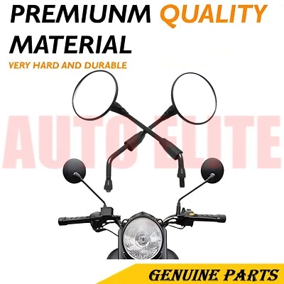 Side View Mirror Set Matt Black Fit For Royal Enfield Bullet Classic 350,500CC Foto 1 de 4