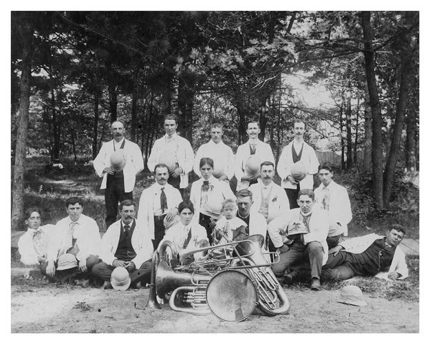 Circa 1906 Silver Halide Group Photo Of East York or East Toronto Band - Image 1 of 1