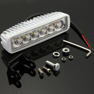 12V 6" LED Marine Streuer Deck/Mast Arbeitsscheinwerfer weiß für Boot Flutlichtleiste - Bild 1 von 8