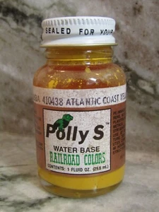 FLOQUIL POLLY S SCALE RAILROAD MODEL PAINT 1oz ATLANTIC COAST YELLOW - Picture 1 of 6