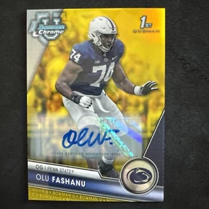 2023 Bowman Chrome University 1st Olu Fashanu AUTO /50 Gold Refractor - Picture 1 of 3