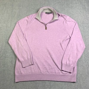 Grayson & Dunn Sweater XL Lavender 1/4 Zip Long Sleeve Pullover Knit Mens - Picture 1 of 12